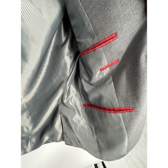 Alfani Jacket Slim Fit 36 S Gray Two Button Sport Leisure Jacket Lined Versatile - Picture 10 of 16